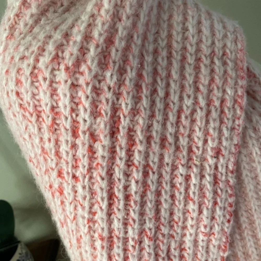 Anthropologie Pink Fringe Cozy Scarf